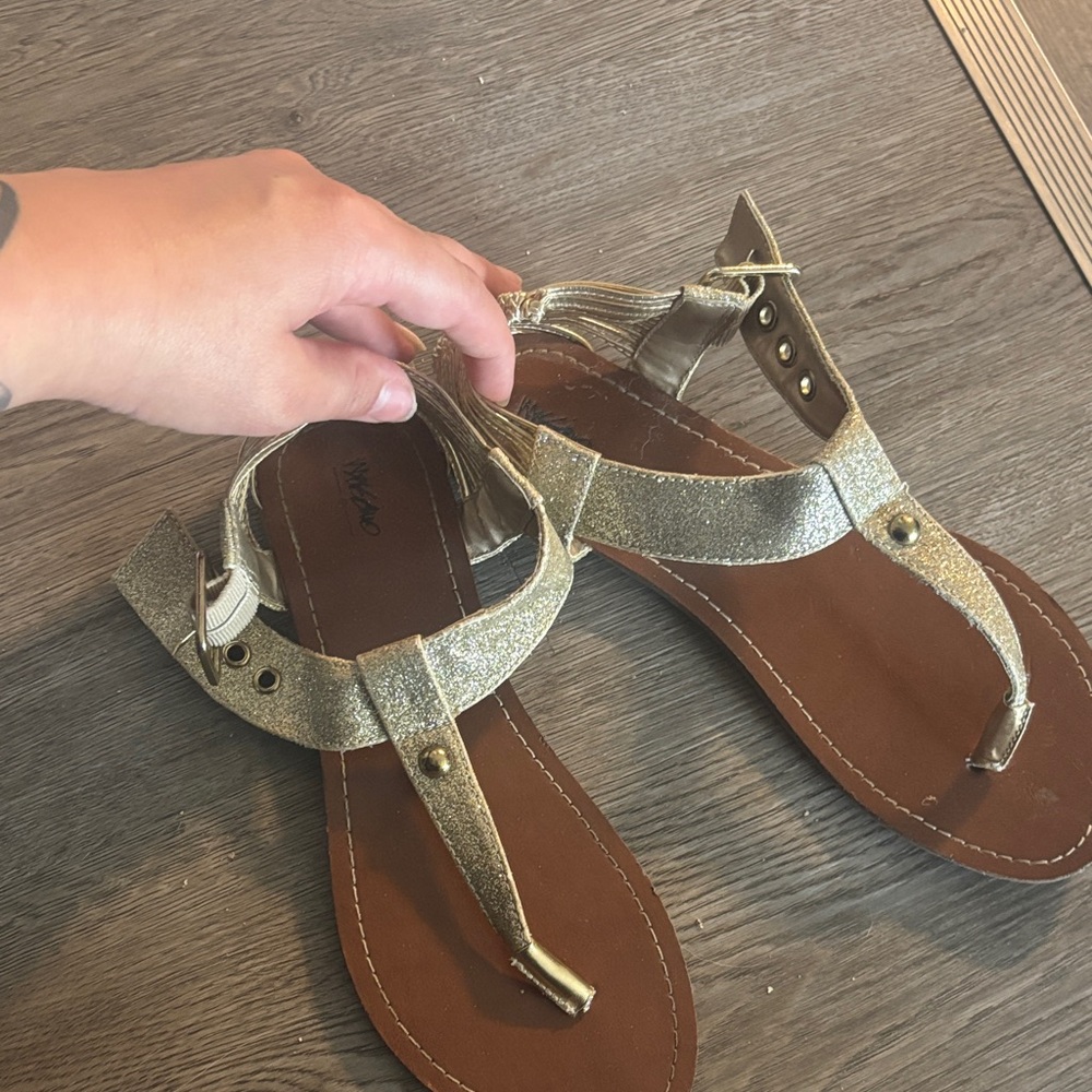 Gold Glitter Sandals